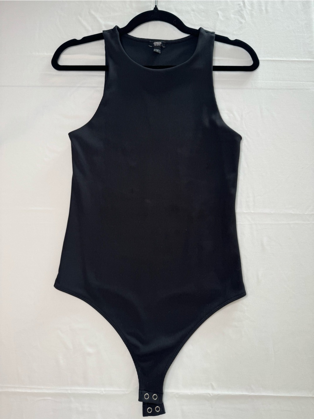 Express Black Halter Body Contour Bodysuit